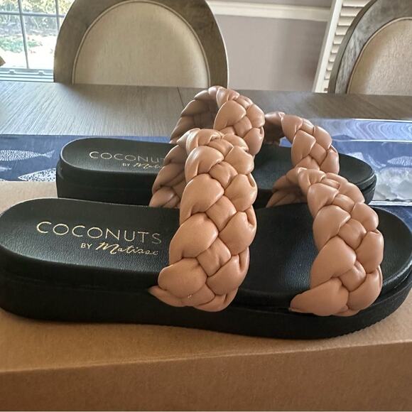 Coconuts by Matisse Ladies' Blush & Black Maisy Braid-Strap Sandal size 8 NWT - Picture 5 of 9